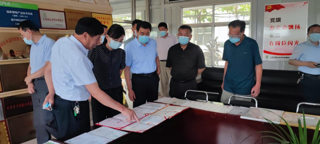 省市場(chǎng)監(jiān)管局檢查組一行觀摩檢查莒縣志昌果品合作社(圖3)